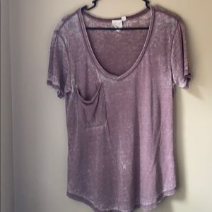 White Crow burgundy v-neck